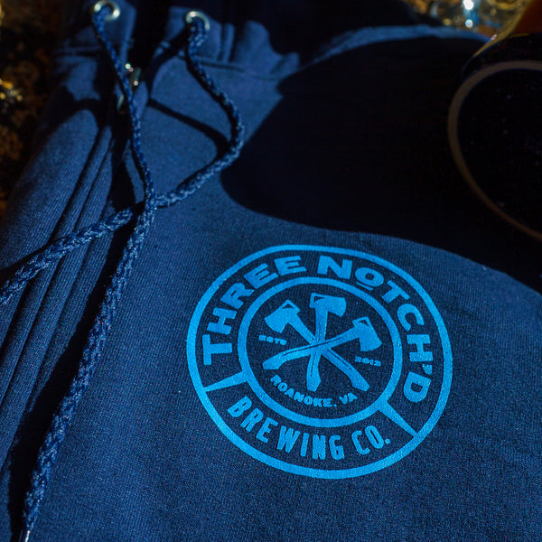 Roanoke Zip Up Navy Hoodie